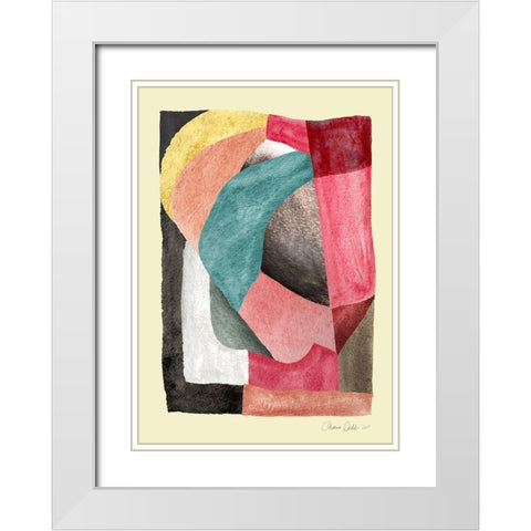 Compose White Modern Wood Framed Art Print with Double Matting by Design Fabrikken