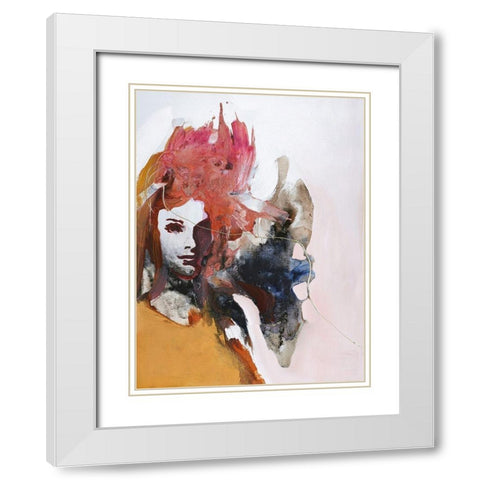 Colorful Life 2 White Modern Wood Framed Art Print with Double Matting by Design Fabrikken