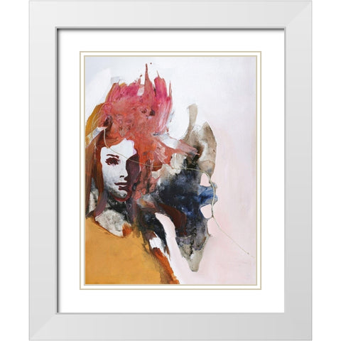 Colorful Life 2 White Modern Wood Framed Art Print with Double Matting by Design Fabrikken