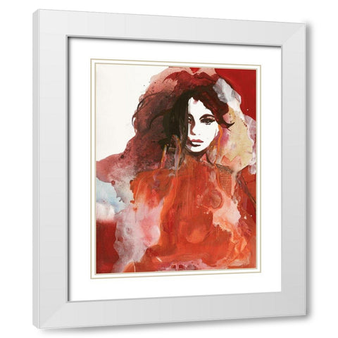 Colorful Life 3 White Modern Wood Framed Art Print with Double Matting by Design Fabrikken