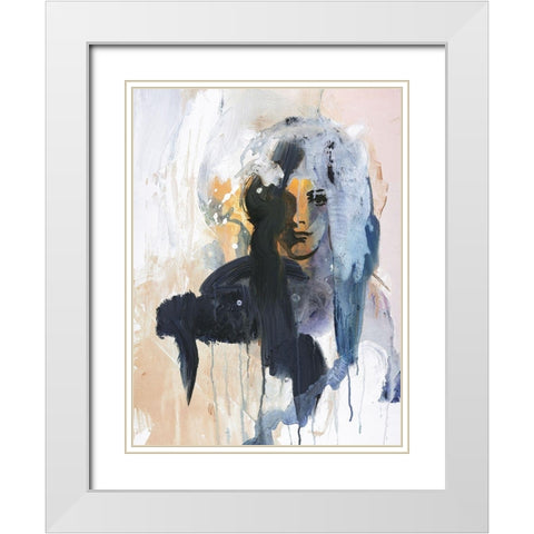 Colorful Life 4 White Modern Wood Framed Art Print with Double Matting by Design Fabrikken
