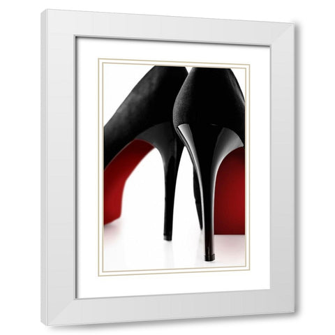 Fashion Red 1 White Modern Wood Framed Art Print with Double Matting by Design Fabrikken