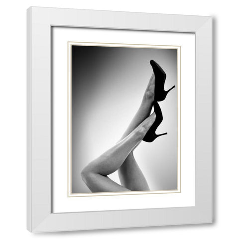 Fashion Red 3 White Modern Wood Framed Art Print with Double Matting by Design Fabrikken