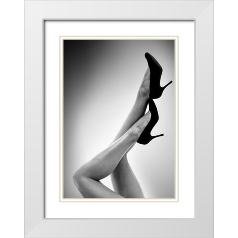 Fashion Red 3 White Modern Wood Framed Art Print with Double Matting by Design Fabrikken
