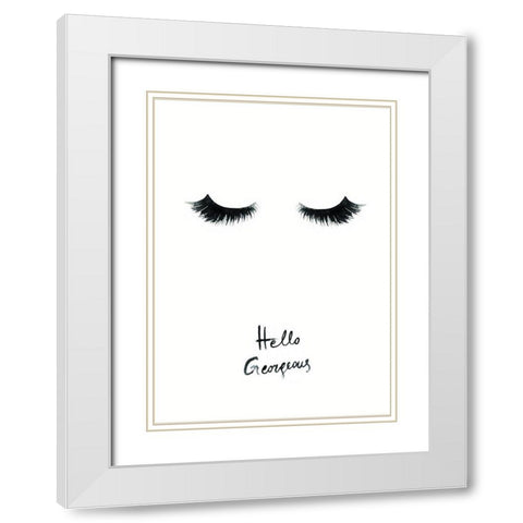 Couture 8 White Modern Wood Framed Art Print with Double Matting by Design Fabrikken