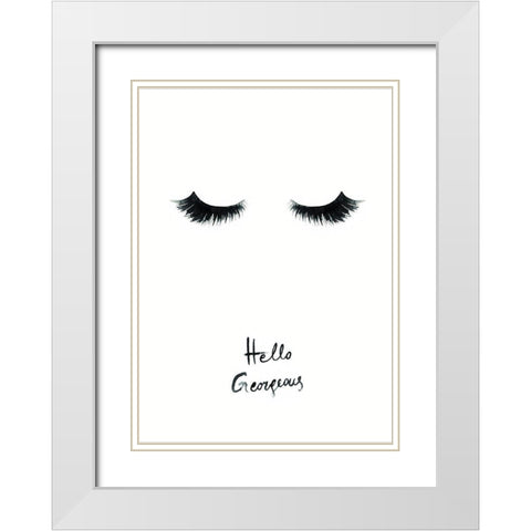 Couture 8 White Modern Wood Framed Art Print with Double Matting by Design Fabrikken