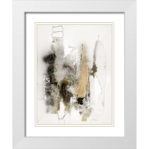 Aqua Sketch 2 White Modern Wood Framed Art Print with Double Matting by Design Fabrikken
