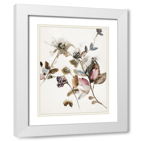 Playing Flower 2 White Modern Wood Framed Art Print with Double Matting by Design Fabrikken