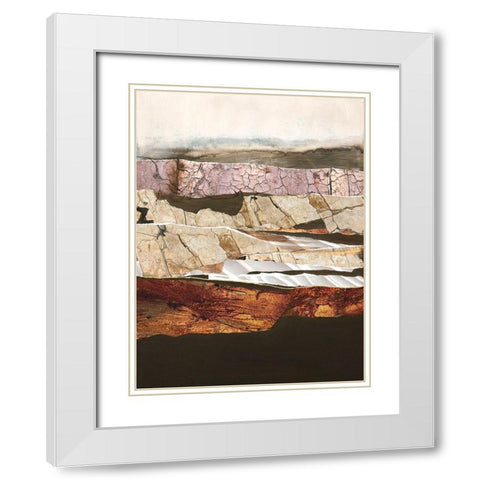 Element Earth White Modern Wood Framed Art Print with Double Matting by Design Fabrikken