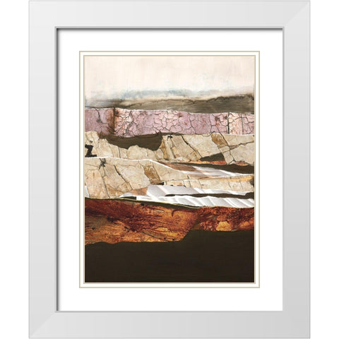 Element Earth White Modern Wood Framed Art Print with Double Matting by Design Fabrikken