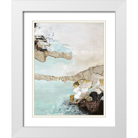Art Piece 1 White Modern Wood Framed Art Print with Double Matting by Design Fabrikken