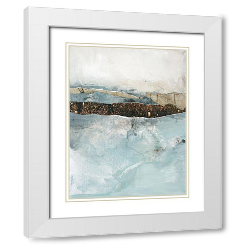 Art Piece 2 White Modern Wood Framed Art Print with Double Matting by Design Fabrikken