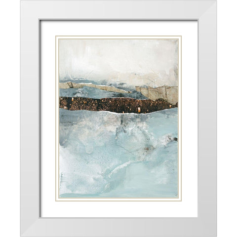 Art Piece 2 White Modern Wood Framed Art Print with Double Matting by Design Fabrikken