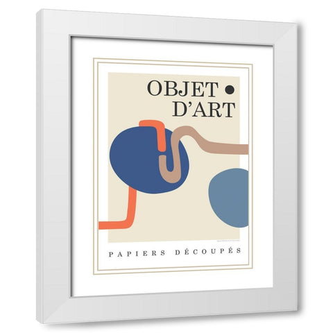 Objet 8 White Modern Wood Framed Art Print with Double Matting by Design Fabrikken