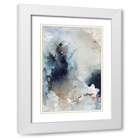 Still Water 5 White Modern Wood Framed Art Print with Double Matting by Design Fabrikken