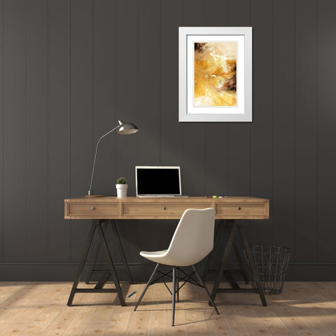 Still Water 6 White Modern Wood Framed Art Print with Double Matting by Design Fabrikken