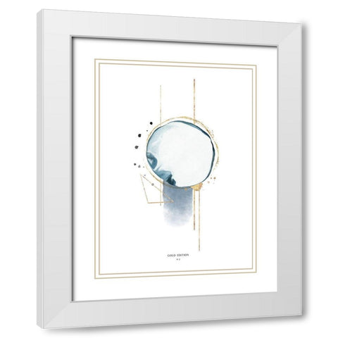 Gold Edition No 2 White Modern Wood Framed Art Print with Double Matting by Design Fabrikken