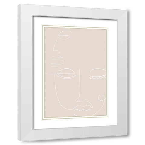 Moments 1 White Modern Wood Framed Art Print with Double Matting by Design Fabrikken