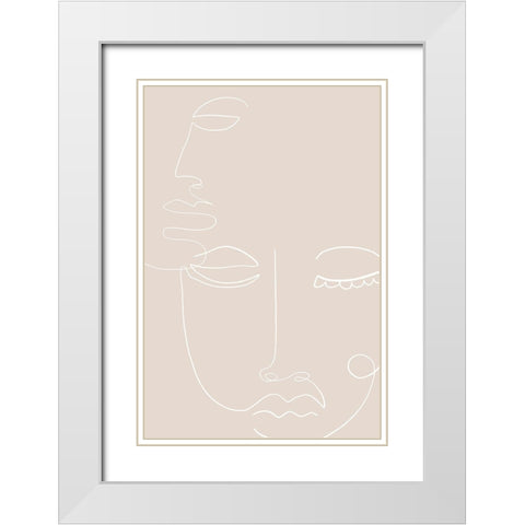 Moments 1 White Modern Wood Framed Art Print with Double Matting by Design Fabrikken