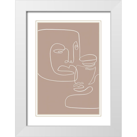 Moments 2 White Modern Wood Framed Art Print with Double Matting by Design Fabrikken