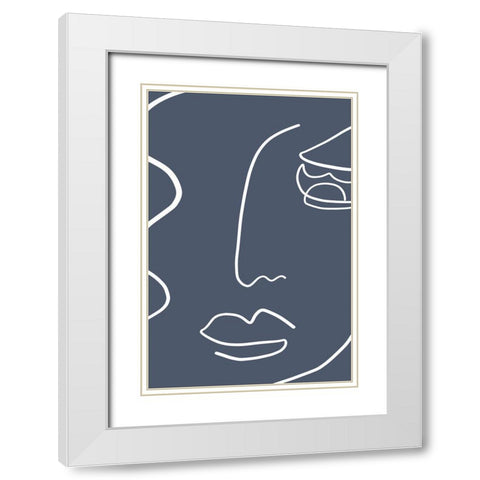 Moments 3 White Modern Wood Framed Art Print with Double Matting by Design Fabrikken