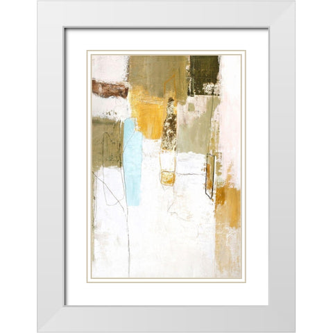 Mingle 3 White Modern Wood Framed Art Print with Double Matting by Design Fabrikken
