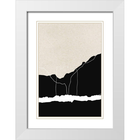 Apart White Modern Wood Framed Art Print with Double Matting by Design Fabrikken