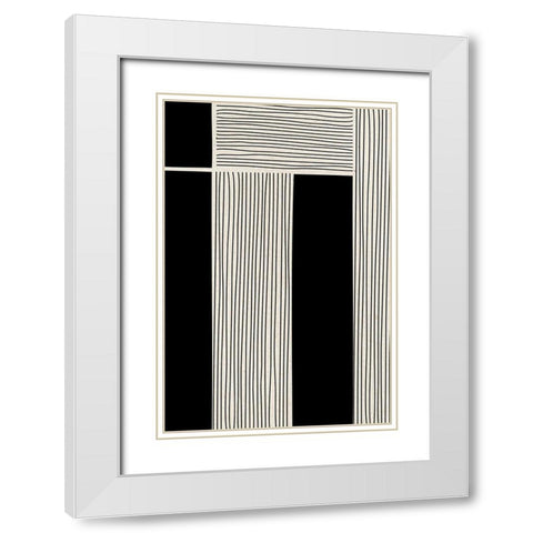 Ribbing 2 White Modern Wood Framed Art Print with Double Matting by Design Fabrikken