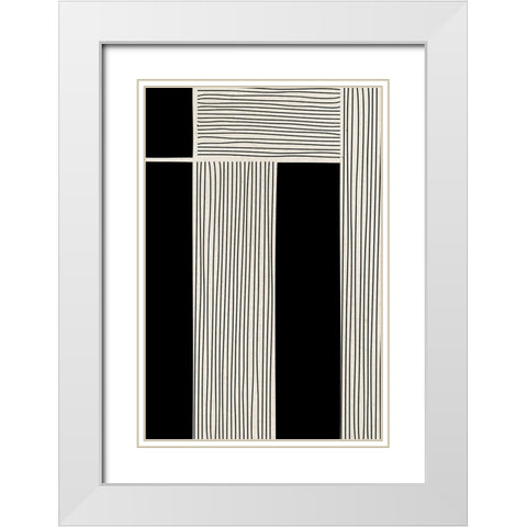 Ribbing 2 White Modern Wood Framed Art Print with Double Matting by Design Fabrikken