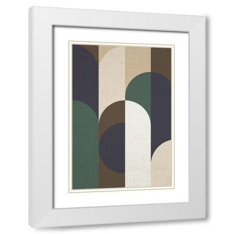 Weave 2 White Modern Wood Framed Art Print with Double Matting by Design Fabrikken
