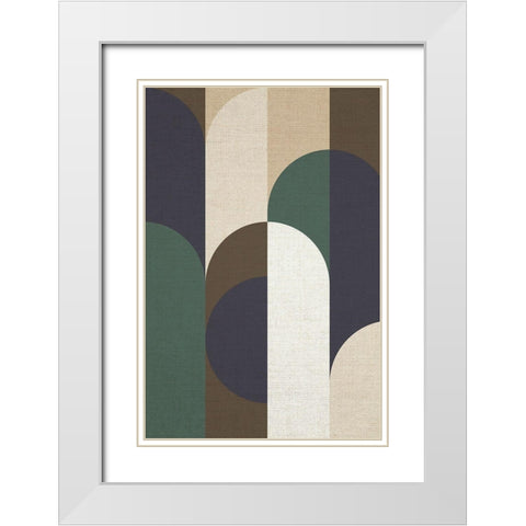 Weave 2 White Modern Wood Framed Art Print with Double Matting by Design Fabrikken