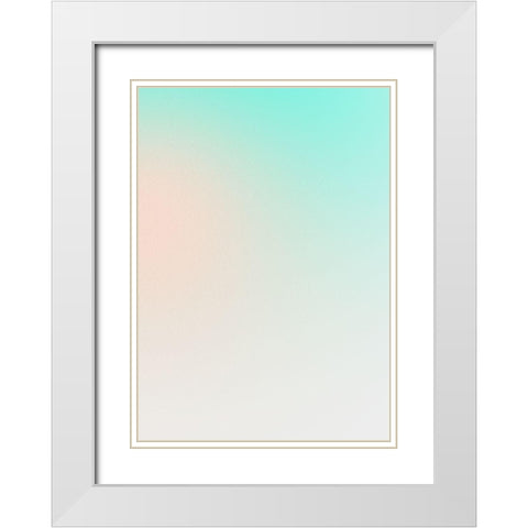 Luminous I White Modern Wood Framed Art Print with Double Matting by Design Fabrikken