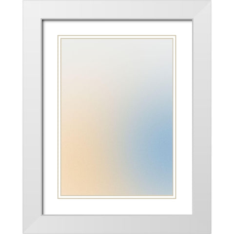 Luminous IV White Modern Wood Framed Art Print with Double Matting by Design Fabrikken