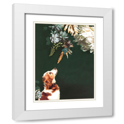 Pet Couture 1 White Modern Wood Framed Art Print with Double Matting by Design Fabrikken