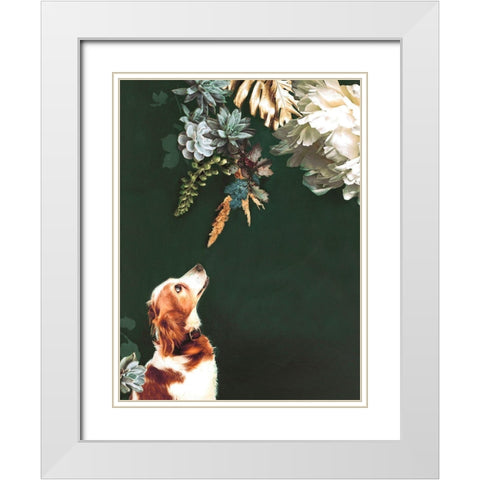 Pet Couture 1 White Modern Wood Framed Art Print with Double Matting by Design Fabrikken