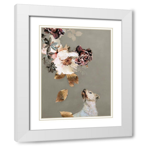 Pet Couture 2 White Modern Wood Framed Art Print with Double Matting by Design Fabrikken