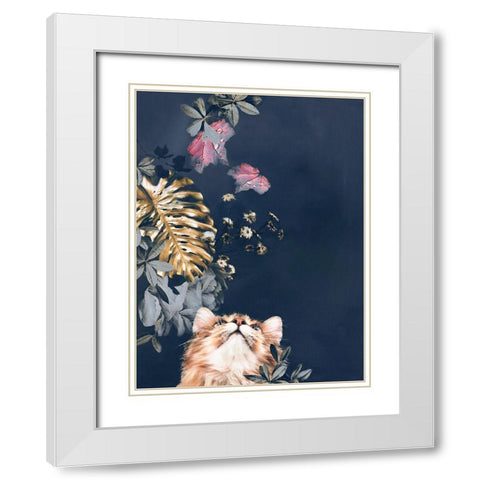 Pet Couture 3 White Modern Wood Framed Art Print with Double Matting by Design Fabrikken