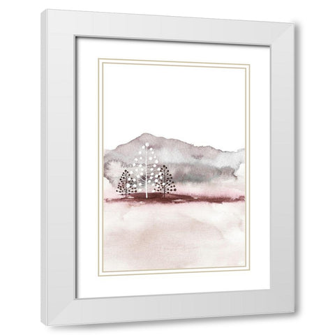 Holiday Time 2 White Modern Wood Framed Art Print with Double Matting by Design Fabrikken