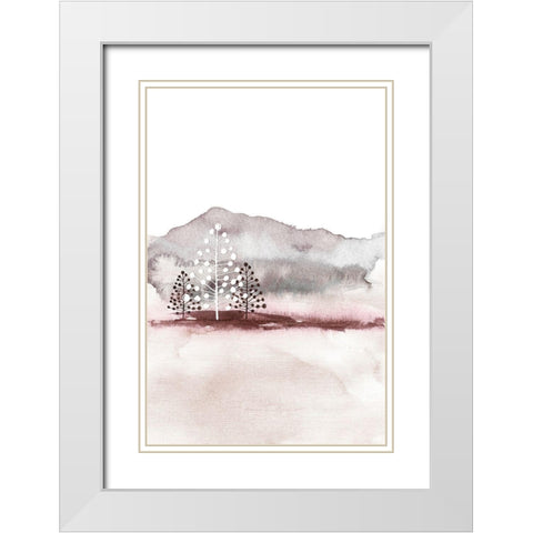 Holiday Time 2 White Modern Wood Framed Art Print with Double Matting by Design Fabrikken
