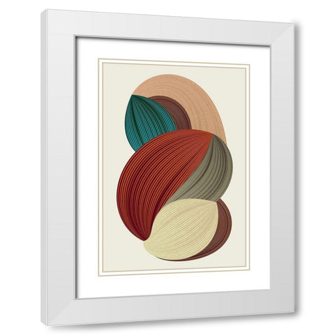 Fibers 2 White Modern Wood Framed Art Print with Double Matting by Design Fabrikken