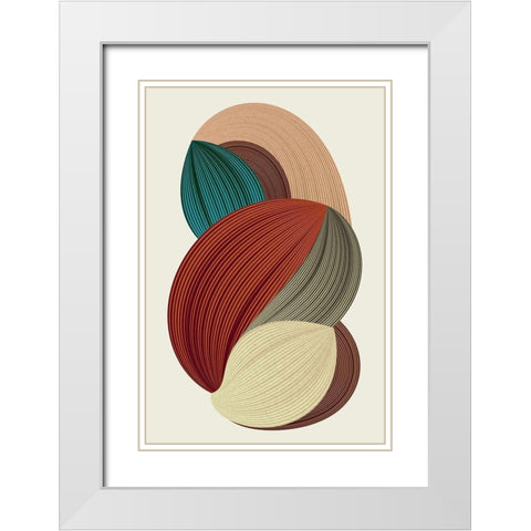 Fibers 2 White Modern Wood Framed Art Print with Double Matting by Design Fabrikken