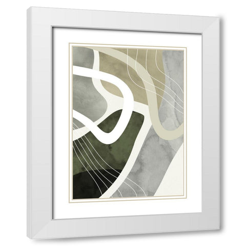 Acrobat 1 White Modern Wood Framed Art Print with Double Matting by Design Fabrikken