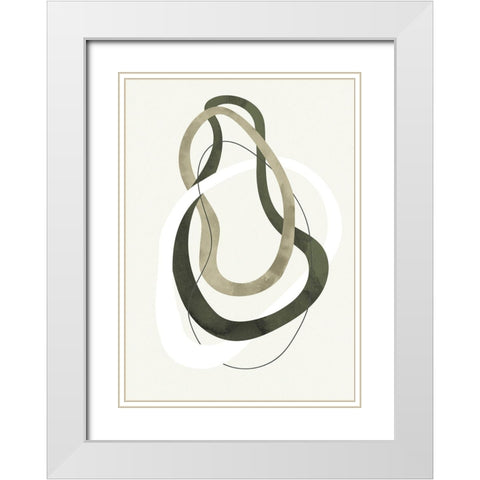 Acrobat 2 White Modern Wood Framed Art Print with Double Matting by Design Fabrikken