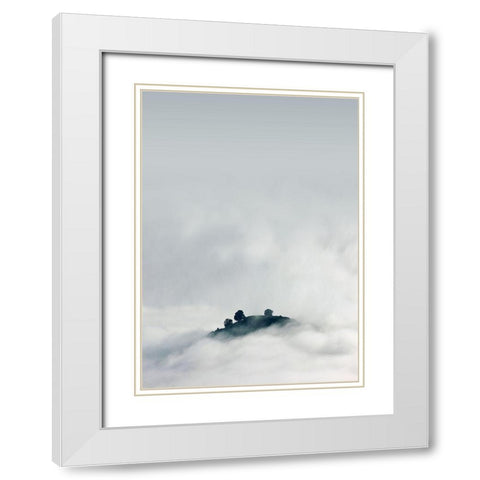 Lost in Mist White Modern Wood Framed Art Print with Double Matting by Design Fabrikken
