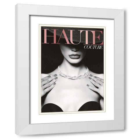 Couture 2 White Modern Wood Framed Art Print with Double Matting by Design Fabrikken