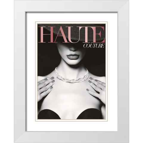 Couture 2 White Modern Wood Framed Art Print with Double Matting by Design Fabrikken