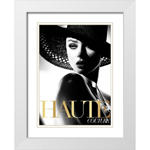 Couture 3 White Modern Wood Framed Art Print with Double Matting by Design Fabrikken