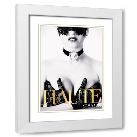 Couture 4 White Modern Wood Framed Art Print with Double Matting by Design Fabrikken