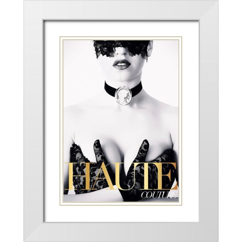 Couture 4 White Modern Wood Framed Art Print with Double Matting by Design Fabrikken