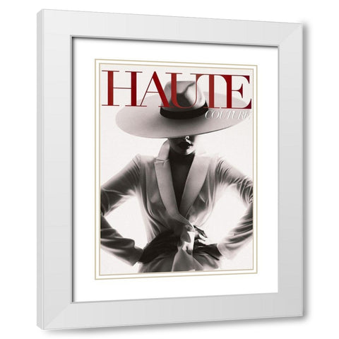 Couture 6 White Modern Wood Framed Art Print with Double Matting by Design Fabrikken